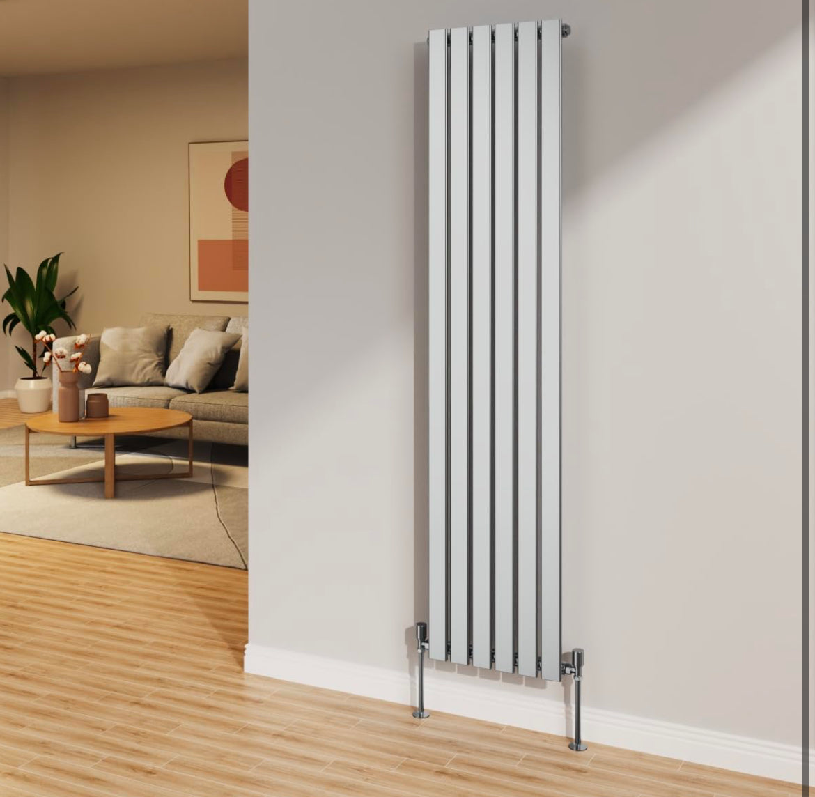 Vertical Designer Radiator Single Column Flat Panel 1800 x 452mm - Home Upgrades