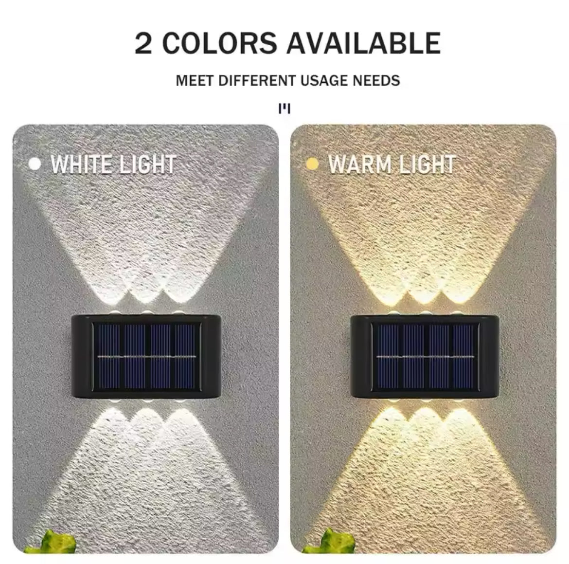 Solar Wall Lamp Outdoor Waterproof Solar Powered Light UP and Down Illuminate