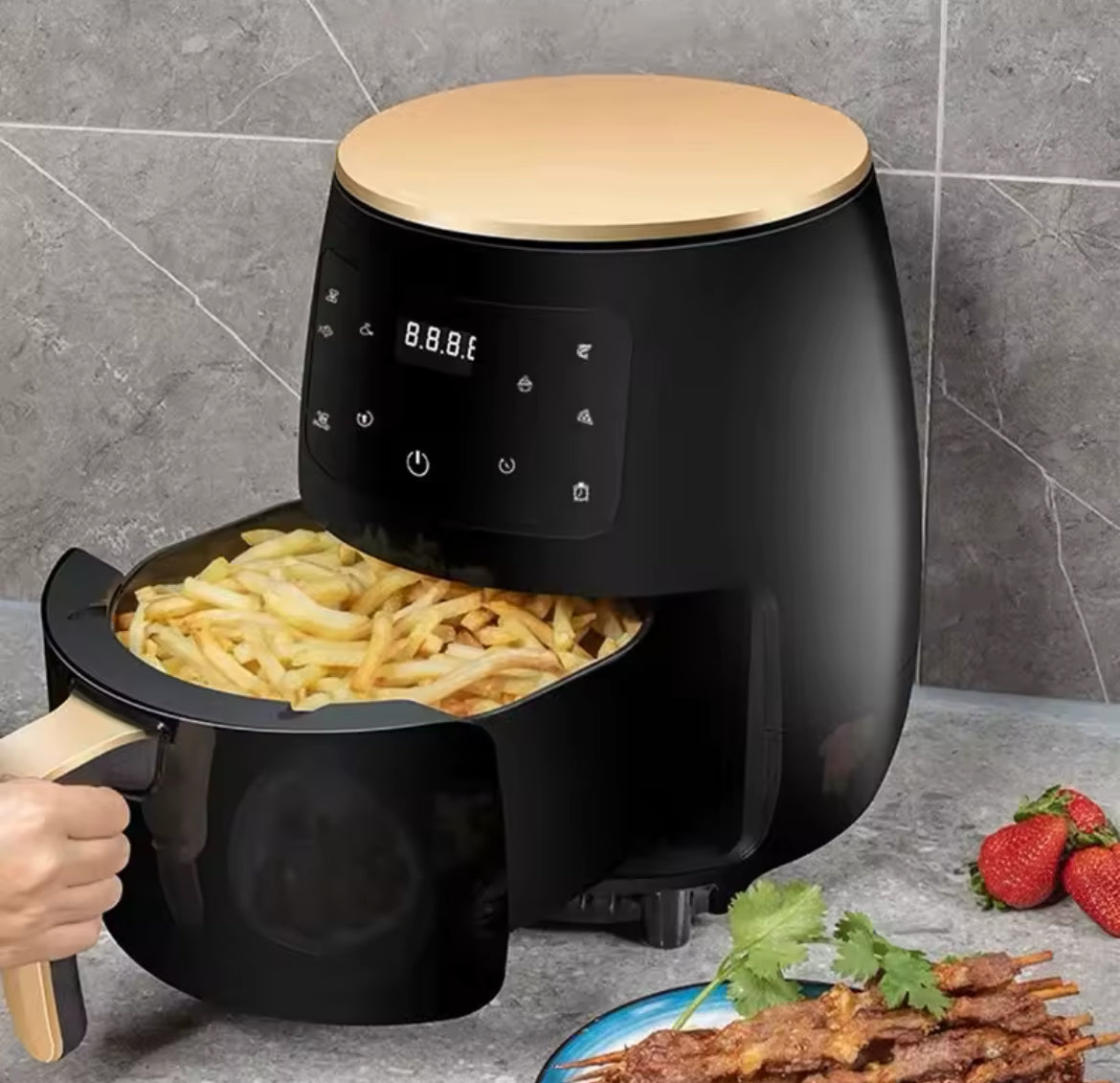 6L Air fryer Multi-functional intelligent touch screen oven Large capacity Electro mechanical  deep fryer