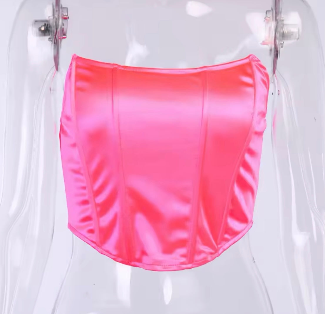 Sleeveless Off Shoulder Fashion Sexy Corset Crop Tops Vest Underwear Backless