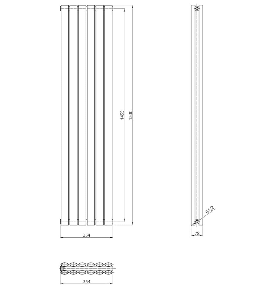Horizontal Radiator 350mm × 1500 - Home Upgrades