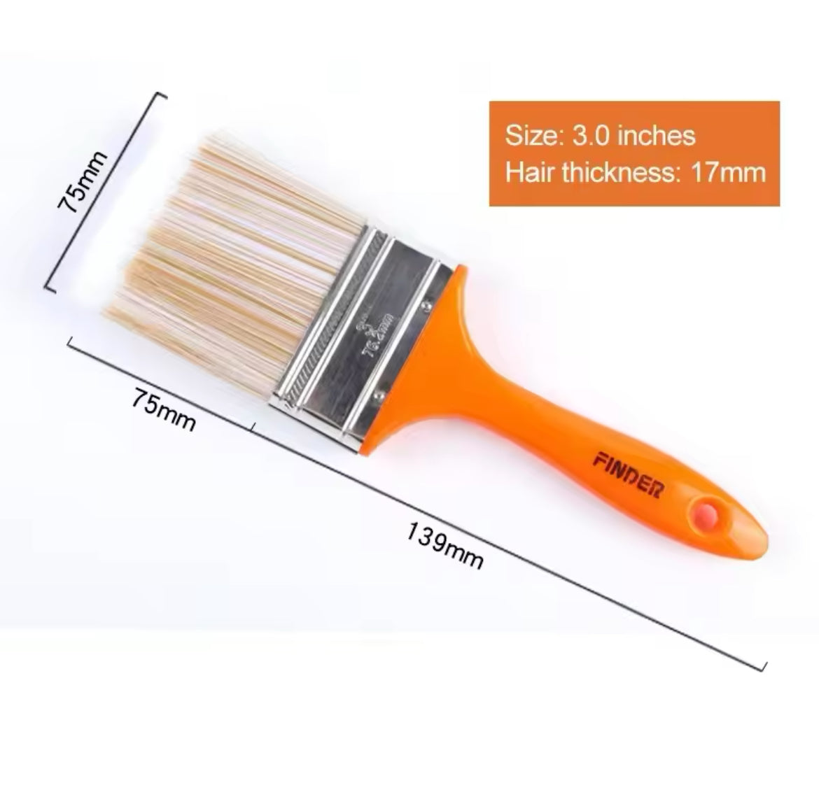 Home Improvement Wall Paint Brush PET Soft Bristle Durable Brush