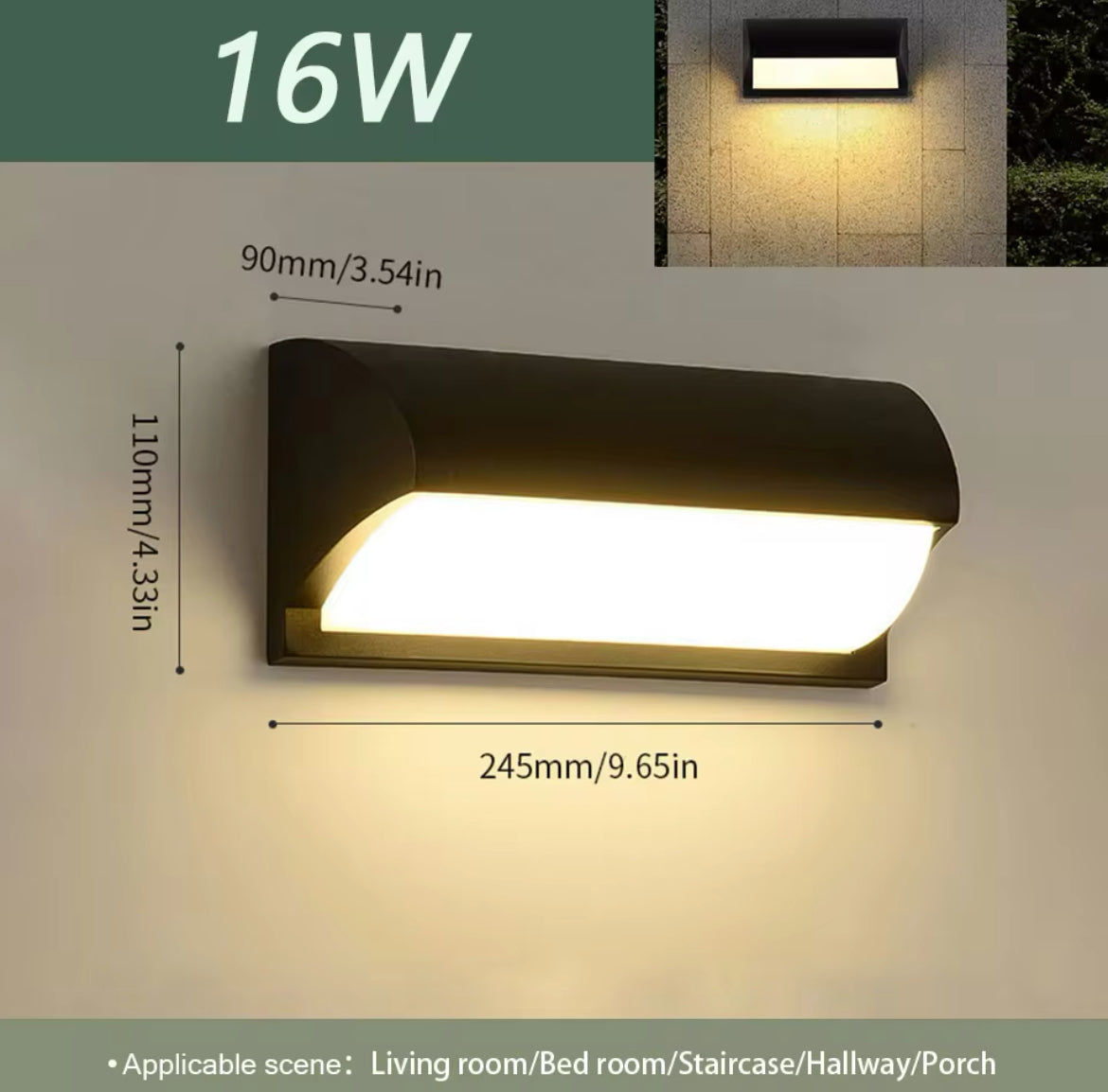 Led Outdoor Wall Light Waterproof IP66 Motion Sensor Led Outdoor Lighting Porch Lights