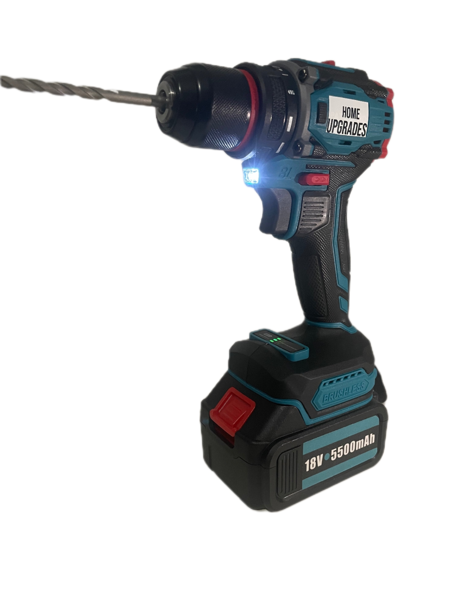 Home Upgrades™ 21V Cordless Brushless Power Drill – High Torque, Dual-Speed