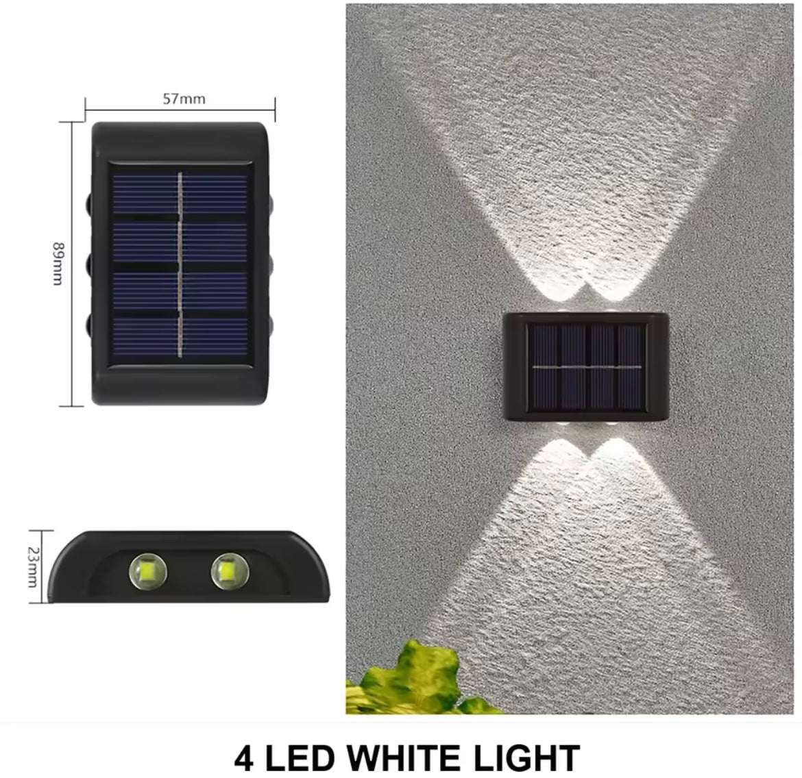 Solar Wall Lamp Outdoor Waterproof Solar Powered Light UP and Down Illuminate
