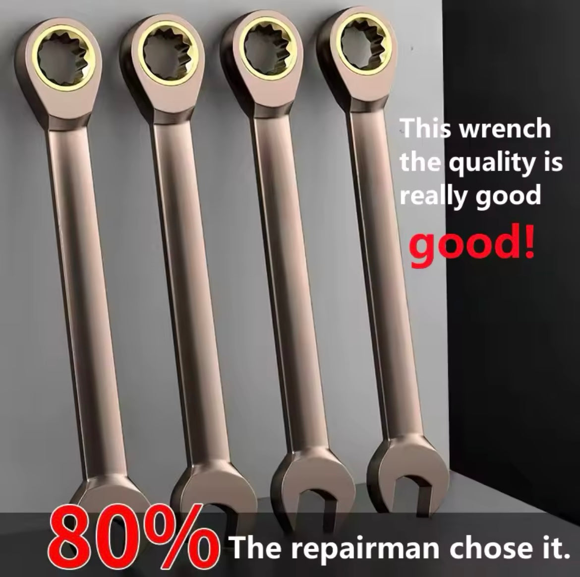 Ratcheting Combination Wrench 6-23mm 1PCS/6PCS/8PCS/12PCS Set Metric Flex Head Ratcheting