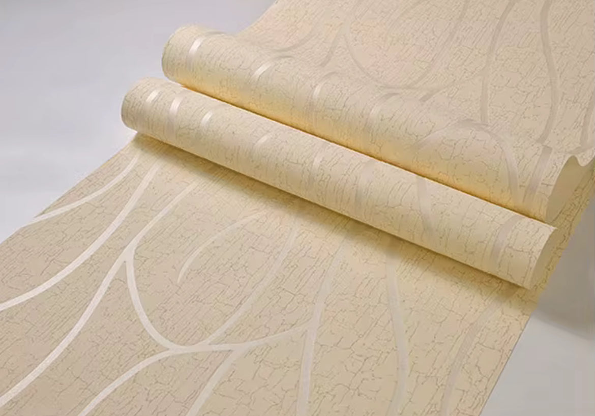 Modern 3D non woven wall paper for home decor 2 rolls 10m each