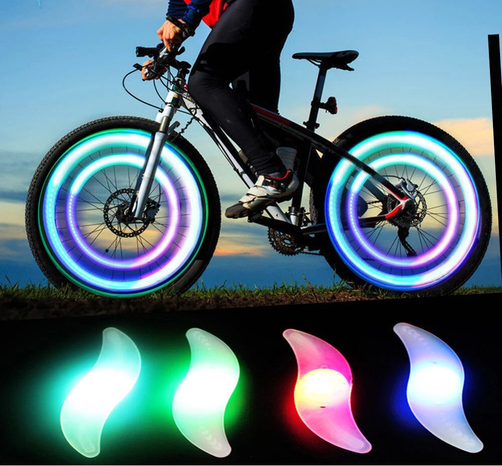 Colorful Bike Wheel Spoke Light Waterproof MTB Balance Bicycle Light LED Tire Flash Lights