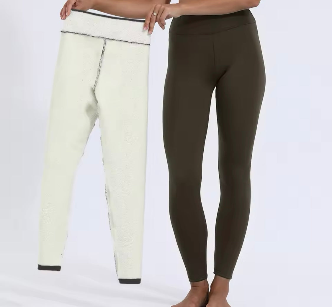 Women Winter Plus Velvet Stretch High Waist Warm Leggings