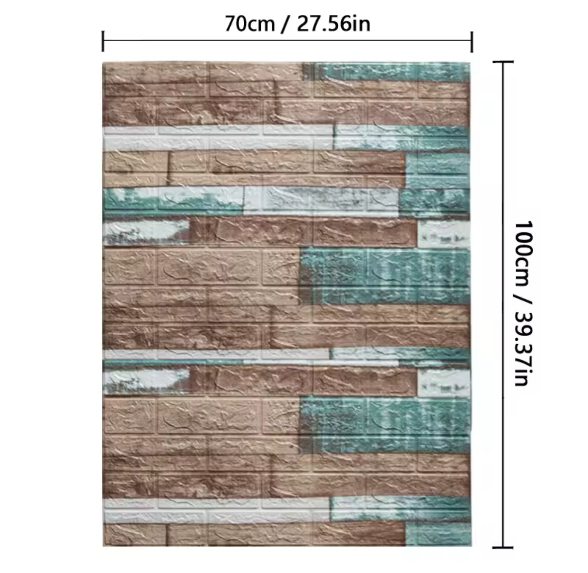 70cm*1m  3D Brick Pattern Wall Panels Wallpaper DIY Waterproof