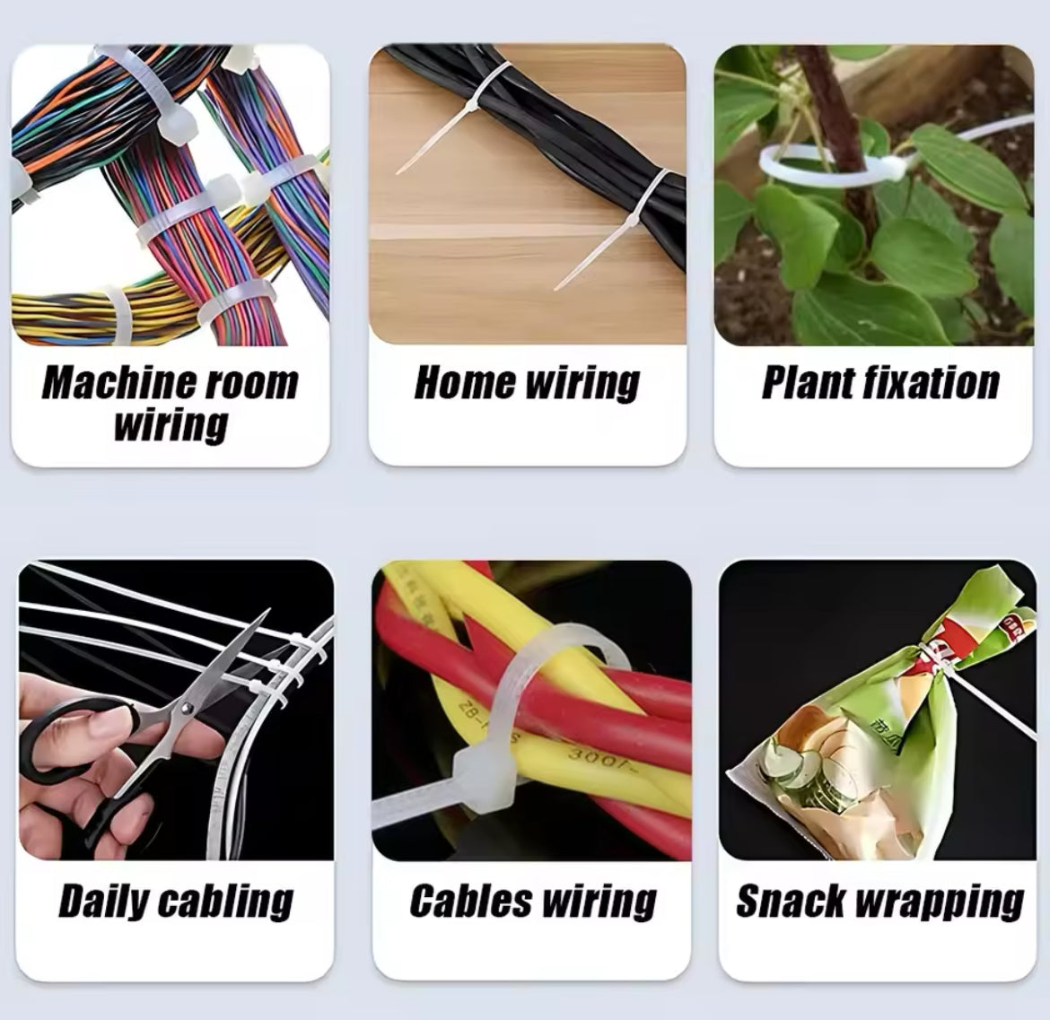 Cable Tie Cable Binder Plastic Ties Outdoor Resistant Zip Ties 500pcs