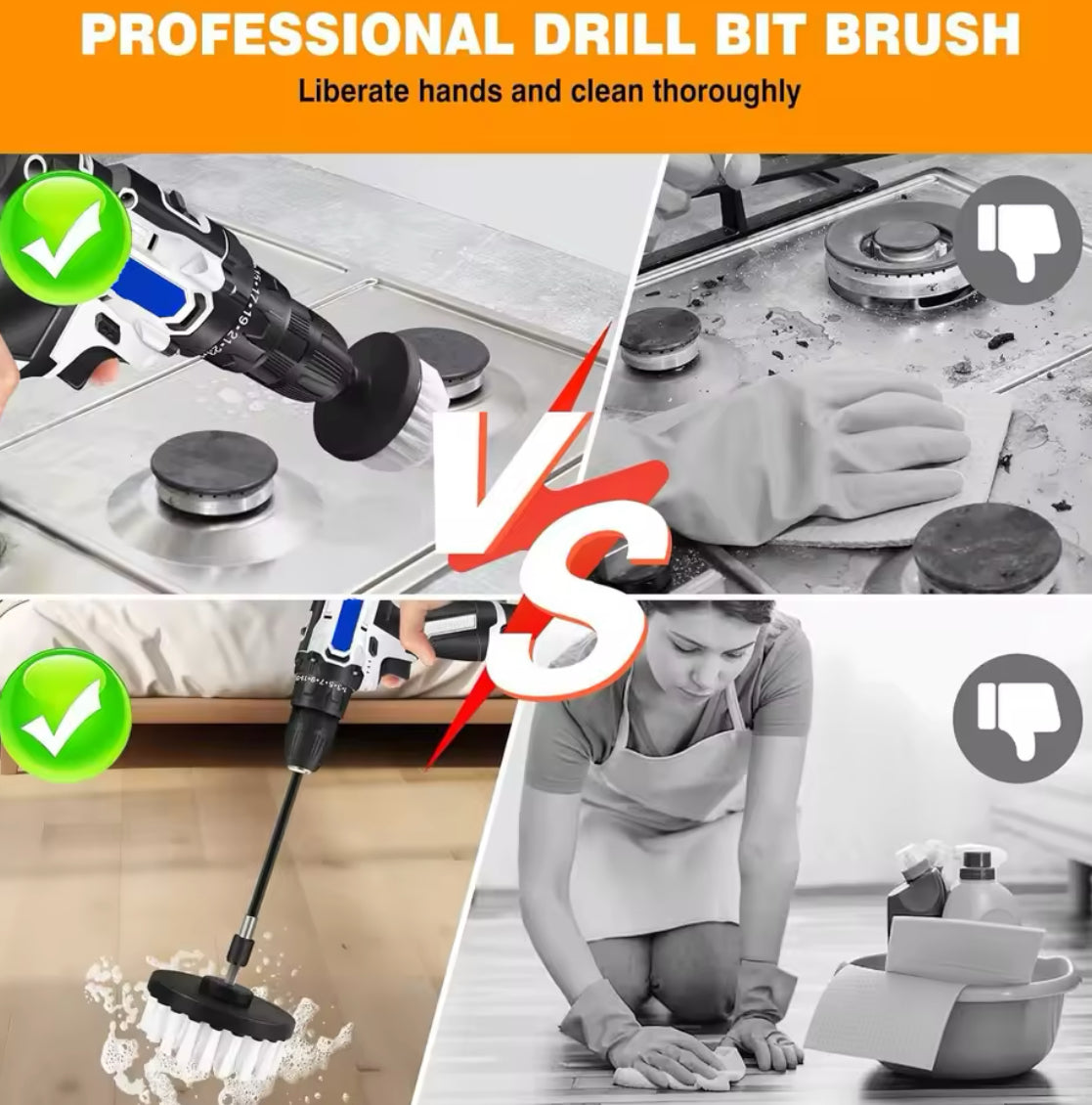 New All Purpose Cordless Power Drill for Drilling,Electric Spin Scrubber Electric Cleaning Brush