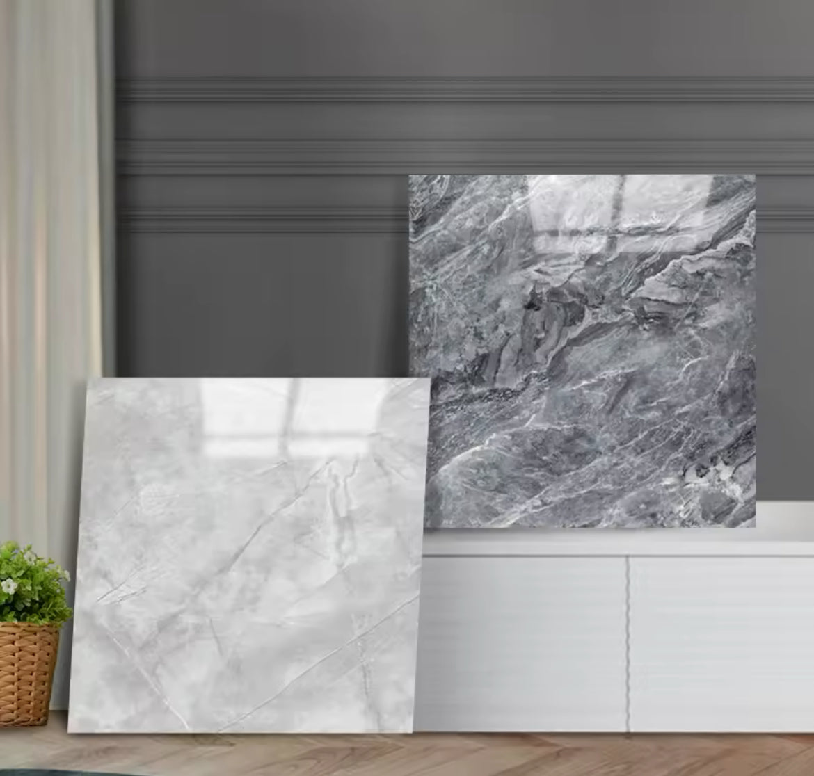 20pcs PVC Imitation Marble Floor Stickers Self-adhesive