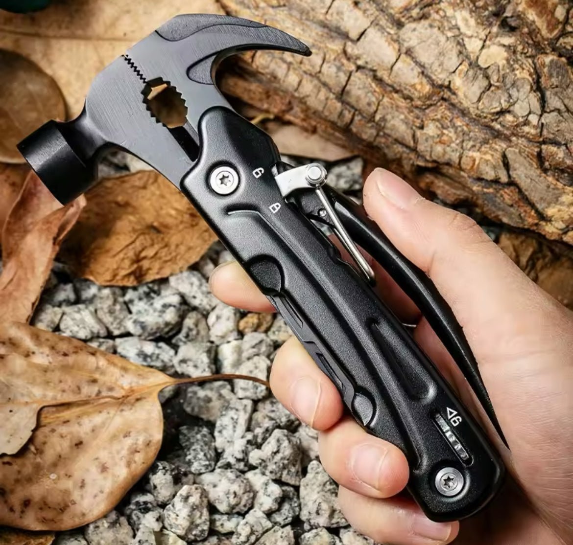 Multi-Tool Hammer, 7-in-1 Stainless Steel Multi-Tool, Foldable Heavy Duty