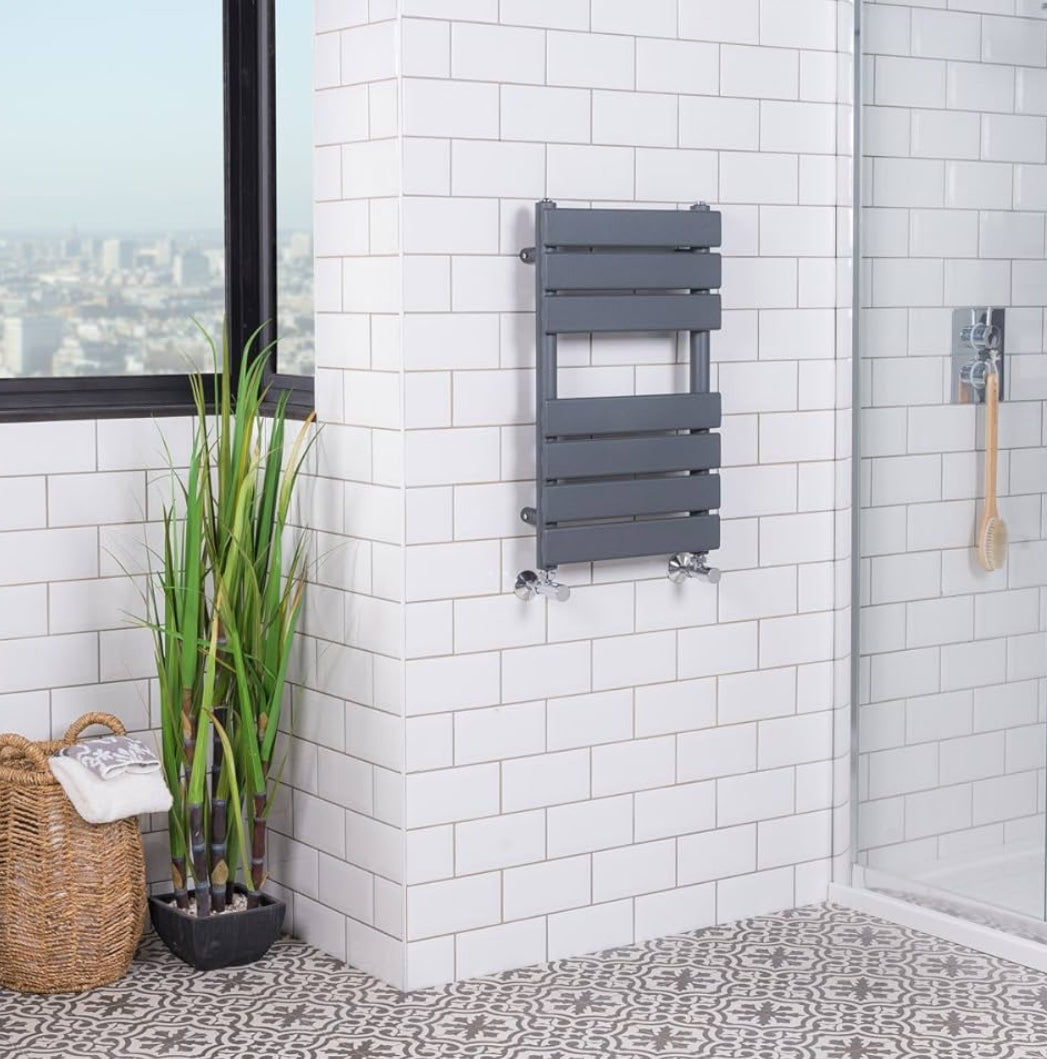 Bathroom Flat Panel Heated Towel Rail Radiator 650mm x 400 - Home Upgrades