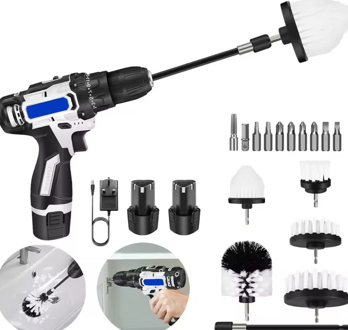 New All Purpose Cordless Power Drill for Drilling,Electric Spin Scrubber Electric Cleaning Brush
