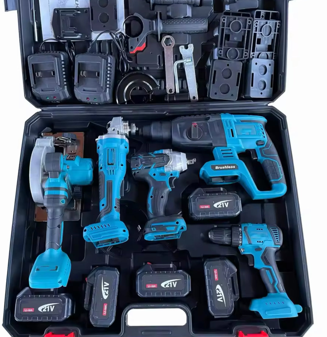 Wholesale Power Tool Kit Drilling Machines Battery Cordless Hammer Impact Drill Electric