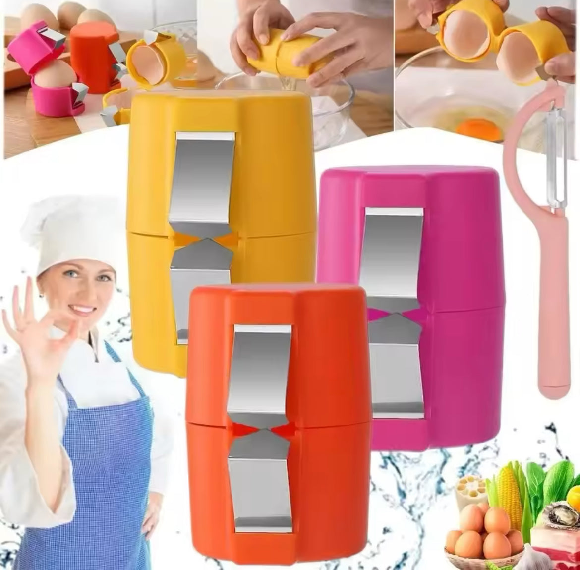 Home Kitchen Egg Shell Opener Egg Beater Shell Separator