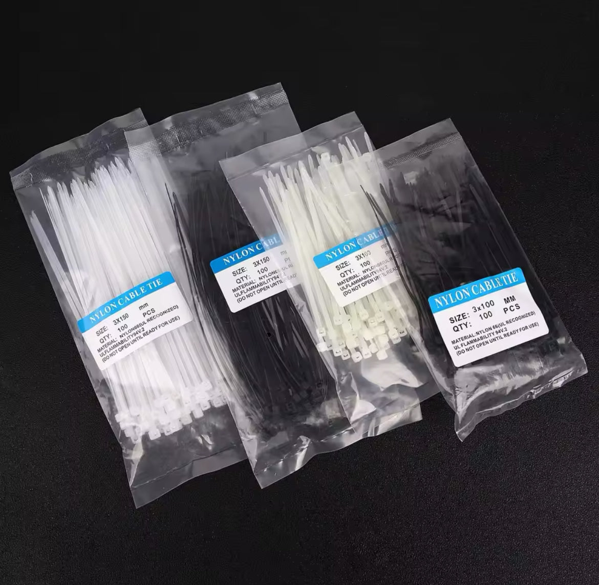 Cable Tie Cable Binder Plastic Ties Outdoor Resistant Zip Ties 500pcs