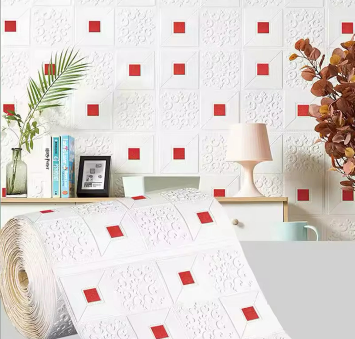 70cm*1m  3D Brick Pattern Wall Panels Wallpaper DIY Waterproof