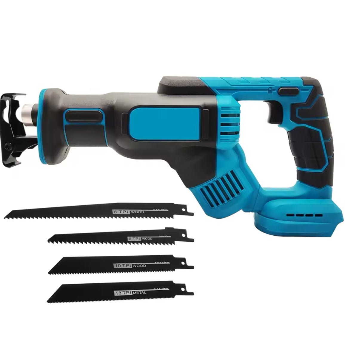 3000RPM 18V Electric Reciprocating Saw With 4PC Saw Blades No Battery Woodworking