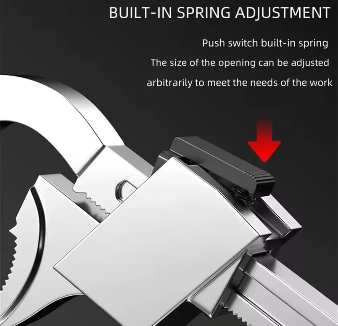 1PC Adjustable Wrench Universal Double Ended Wrench Aluminium Alloy