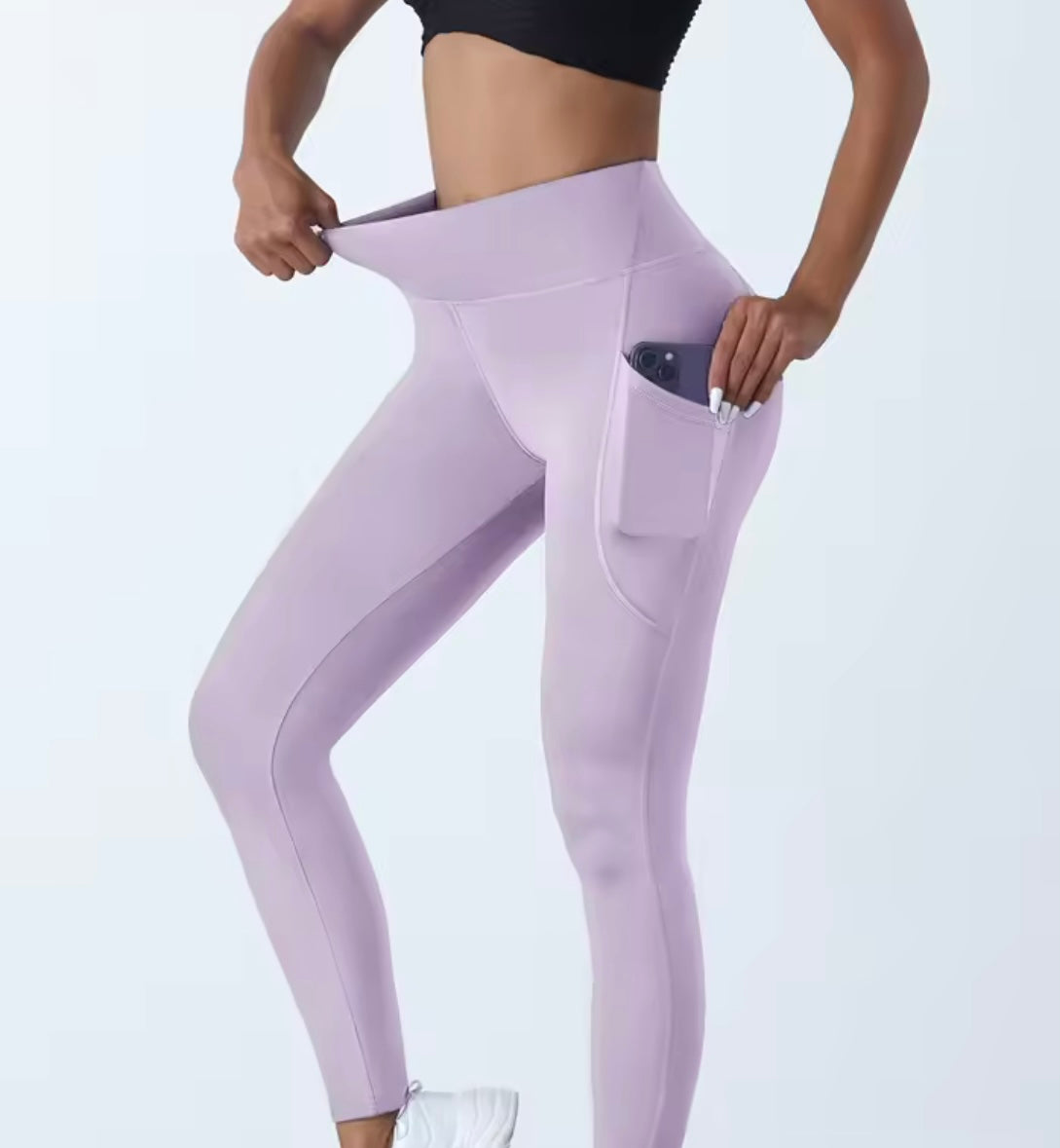 New High Waist Women's Leggings Stretch Yoga Pants With Pockets