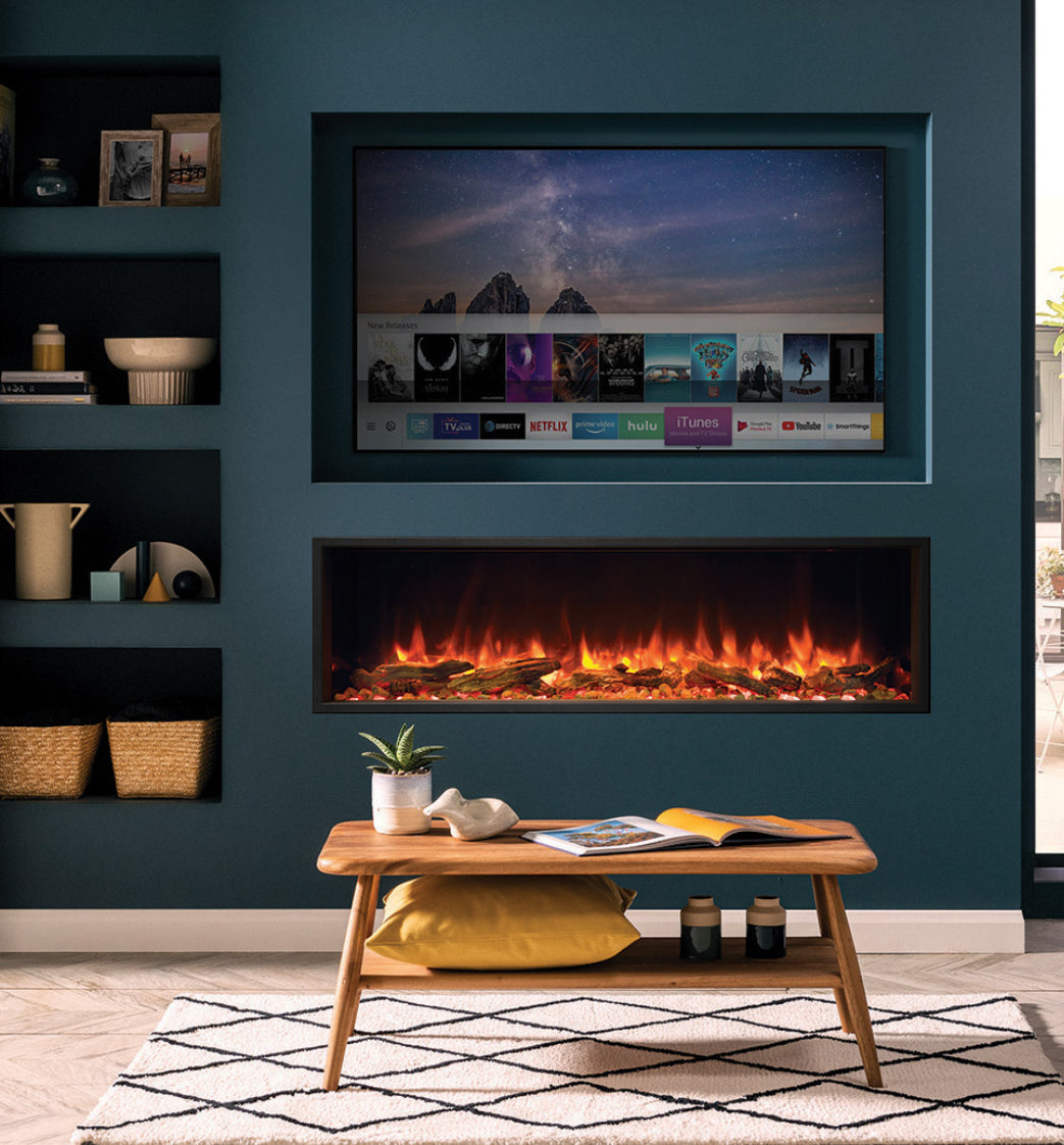 Painted accent media wall