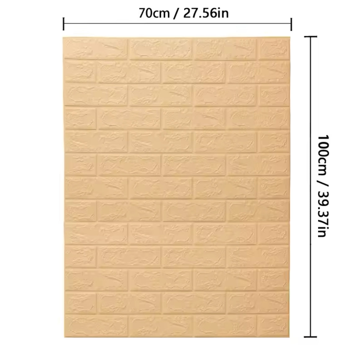 70cm*1m  3D Brick Pattern Wall Panels Wallpaper DIY Waterproof