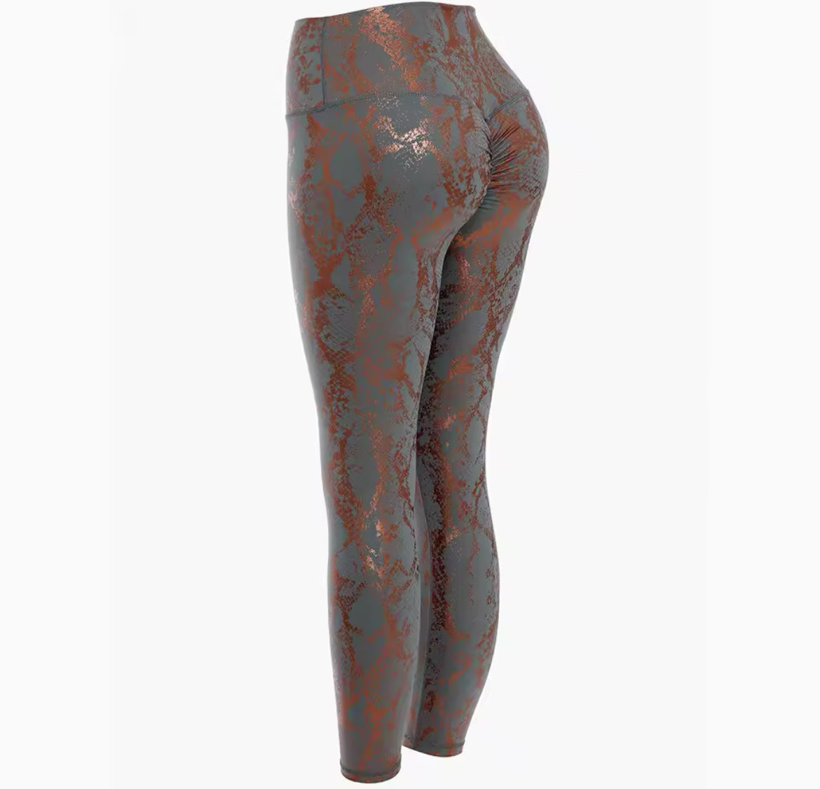 Snake Printed Yoga Pants Gilded Stretch Buttocks Sexy Casual Skinny Pants