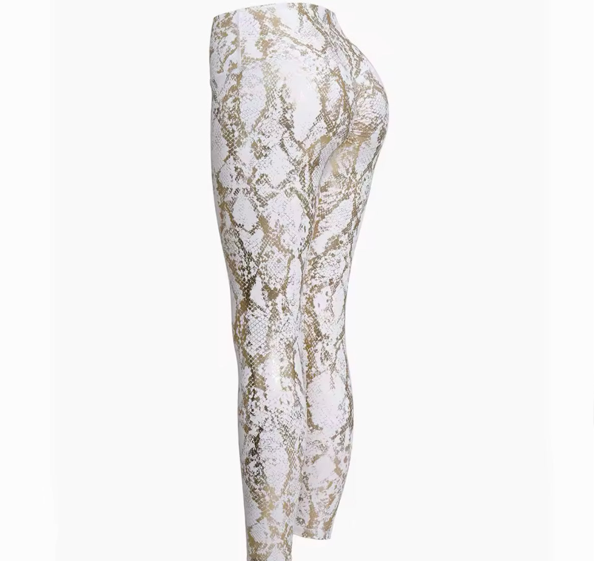 Snake Printed Yoga Pants Gilded Stretch Buttocks Sexy Casual Skinny Pants