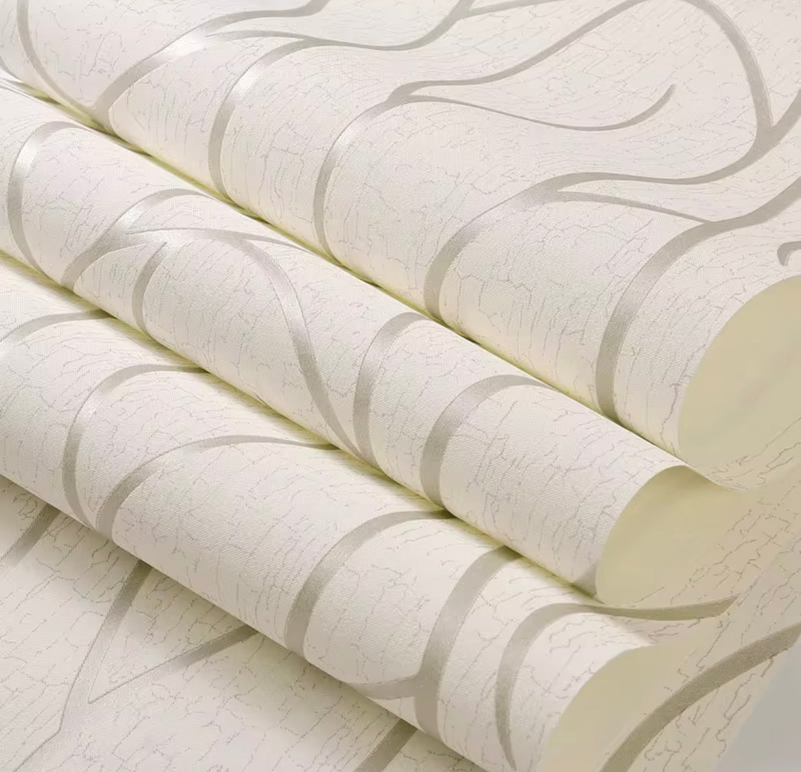 Modern 3D non woven wall paper for home decor 2 rolls 10m each
