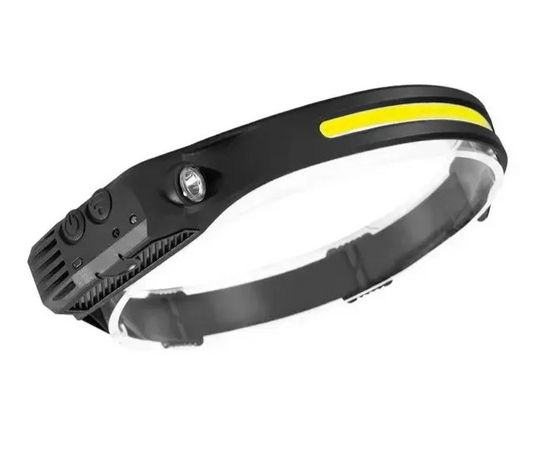 LED Headlamp Sensor Headlight With Built-in Battery Head Flashlight USB Rechargeable