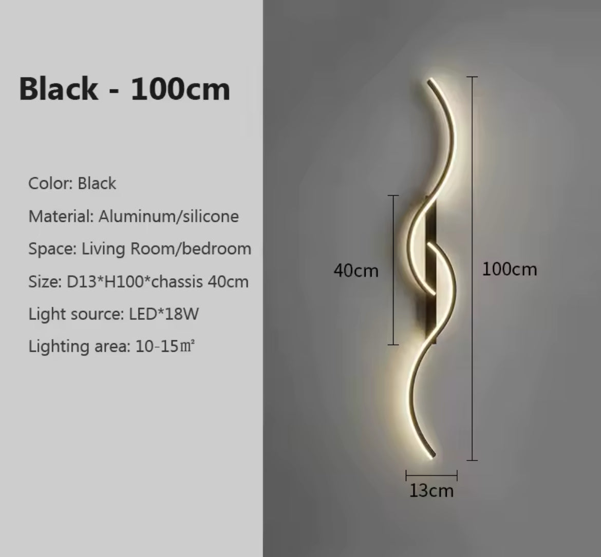 Modern LED Wall Lamp Minimalist Led Light Bedroom Bedside Long Strip Wall Lighting Fixture