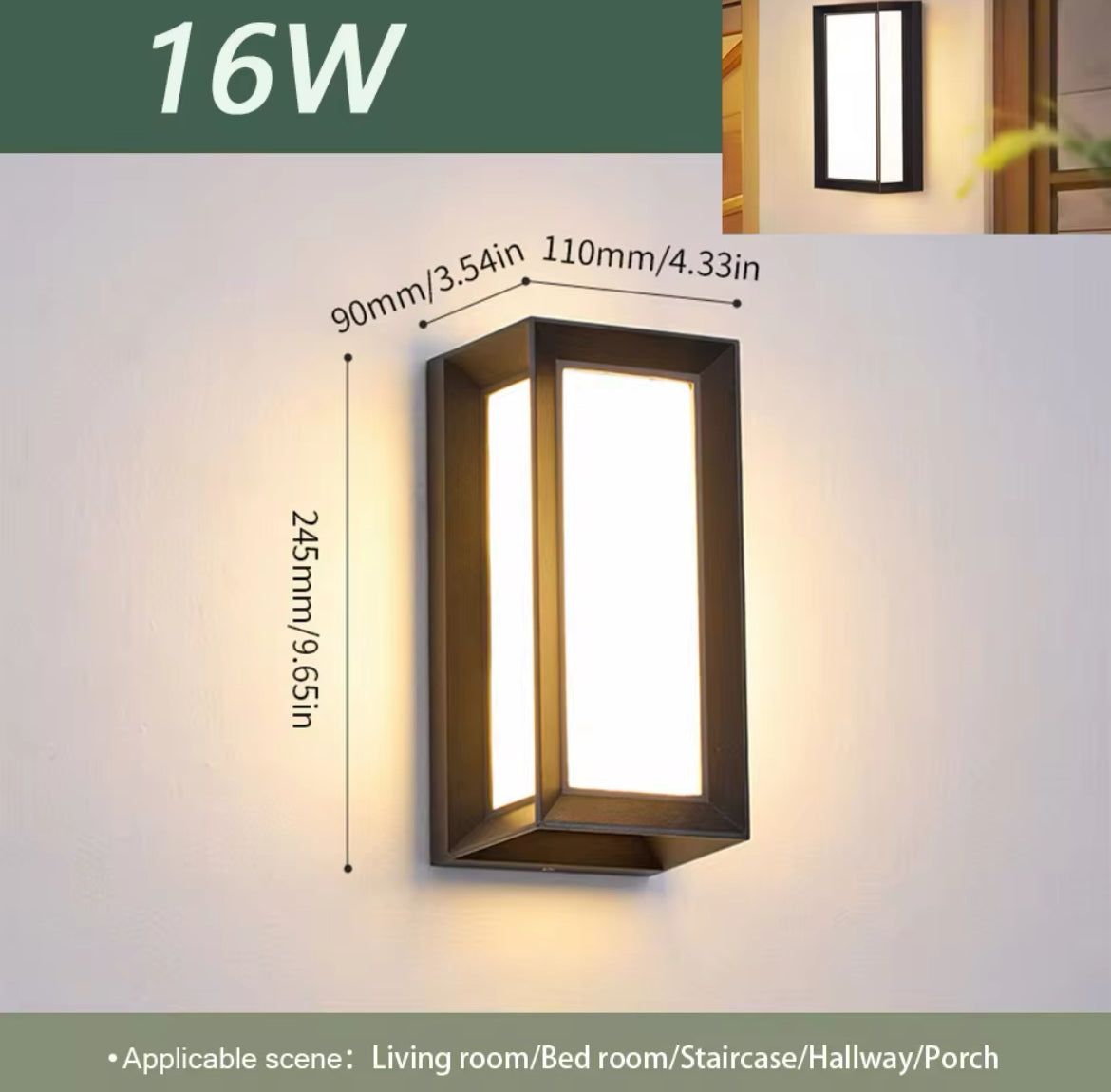 Led Outdoor Wall Light Waterproof IP66 Motion Sensor Led Outdoor Lighting Porch Lights