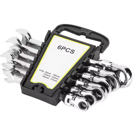 Flexible  Multi functional Ratchet Conination Spanner Wrench 8-17mm Repair Tools Set