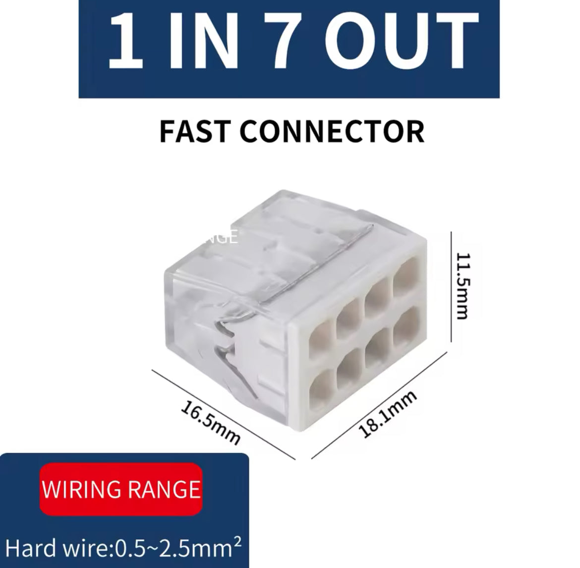 100 Pcs CMK 20 Mini Quick Wire Connectors 2/3/4/5/6/8 Ports Terminal Block