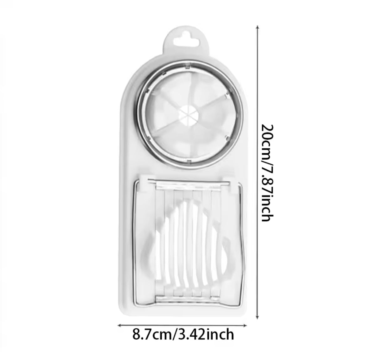 Multifunctional PP Base egg cutter 2-in-1 stainless steel wire pull egg cutter