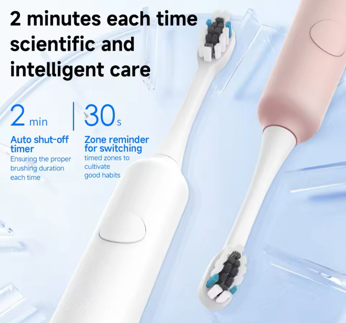 Electric Toothbrush sonic vibration brush 3-gear Mode