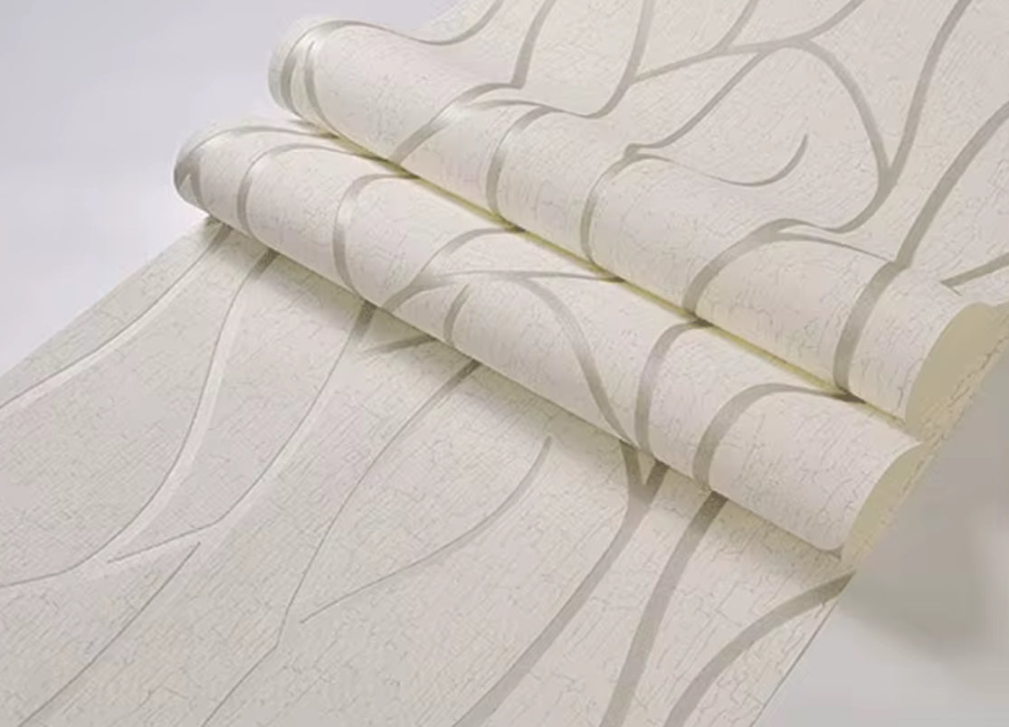 Modern 3D non woven wall paper for home decor 2 rolls 10m each