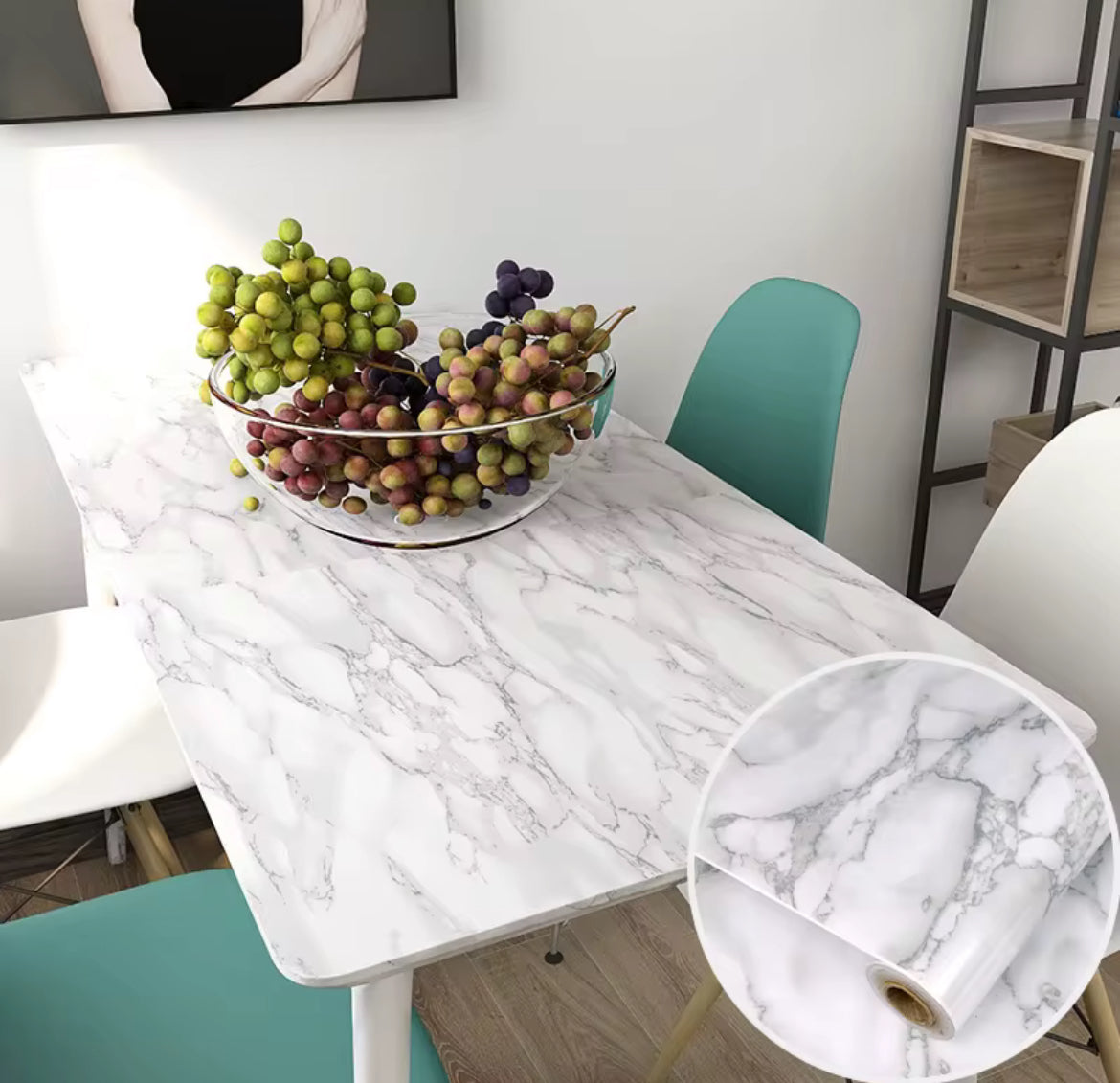 Waterproof marble wallpaper 60cm x 10m vinyl 2 PCS