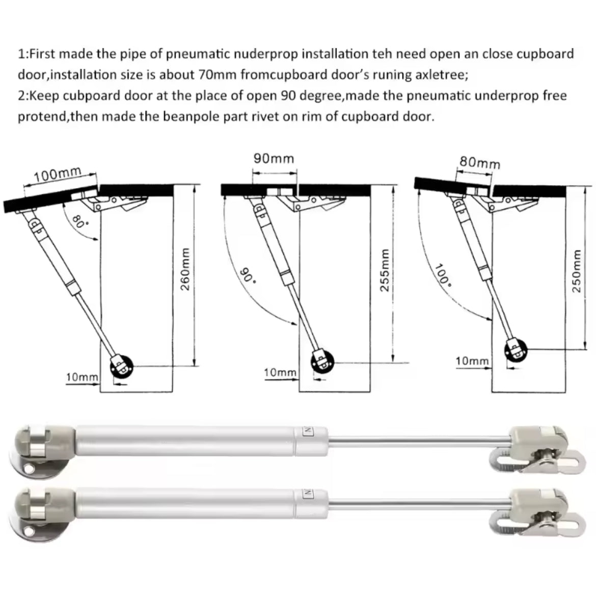 Furniture Hinge Kitchen Cabinet Door Lift Pneumatic Support Hydraulic Gas Spring Stay