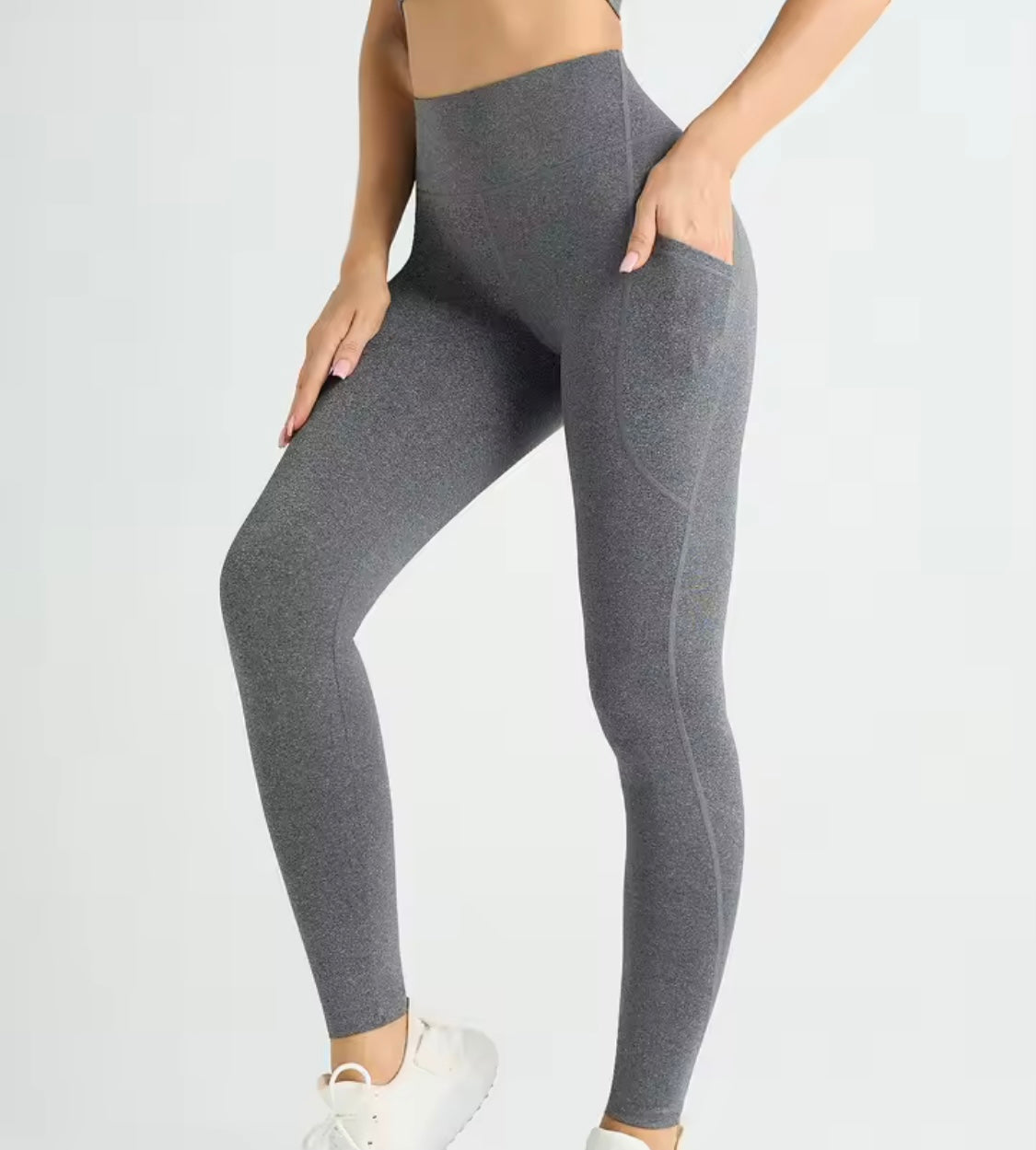 New High Waist Women's Leggings Stretch Yoga Pants With Pockets