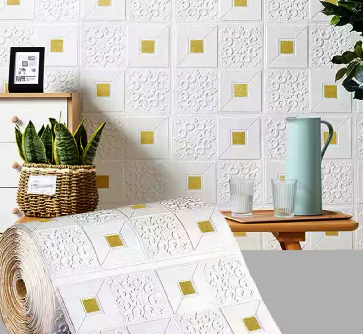 70cm*1m  3D Brick Pattern Wall Panels Wallpaper DIY Waterproof