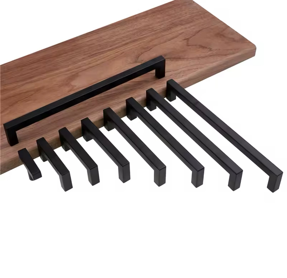 Modern Black Cabinet Handle Square Furniture Hardware