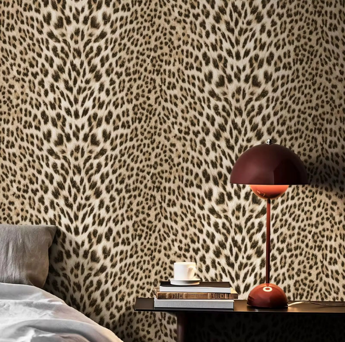 Leopard wallpaper non woven 3D embossed Wallpaper 2 sqm