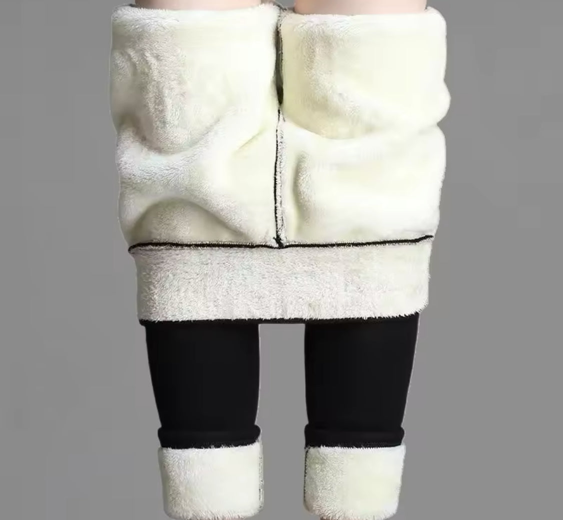 Women Winter Plus Velvet Stretch High Waist Warm Leggings