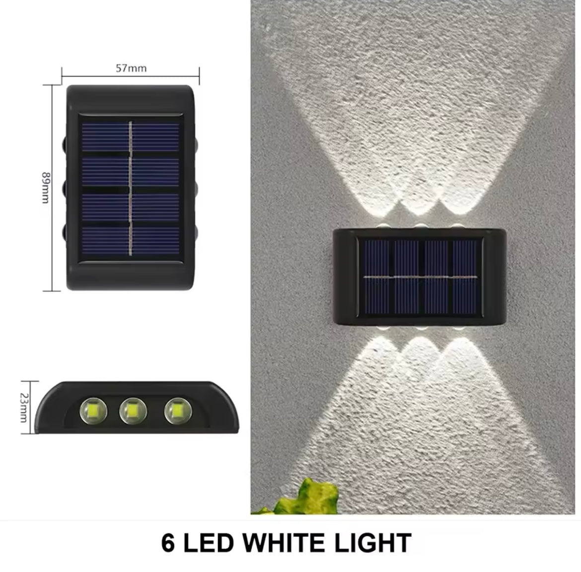 Solar Wall Lamp Outdoor Waterproof Solar Powered Light UP and Down Illuminate