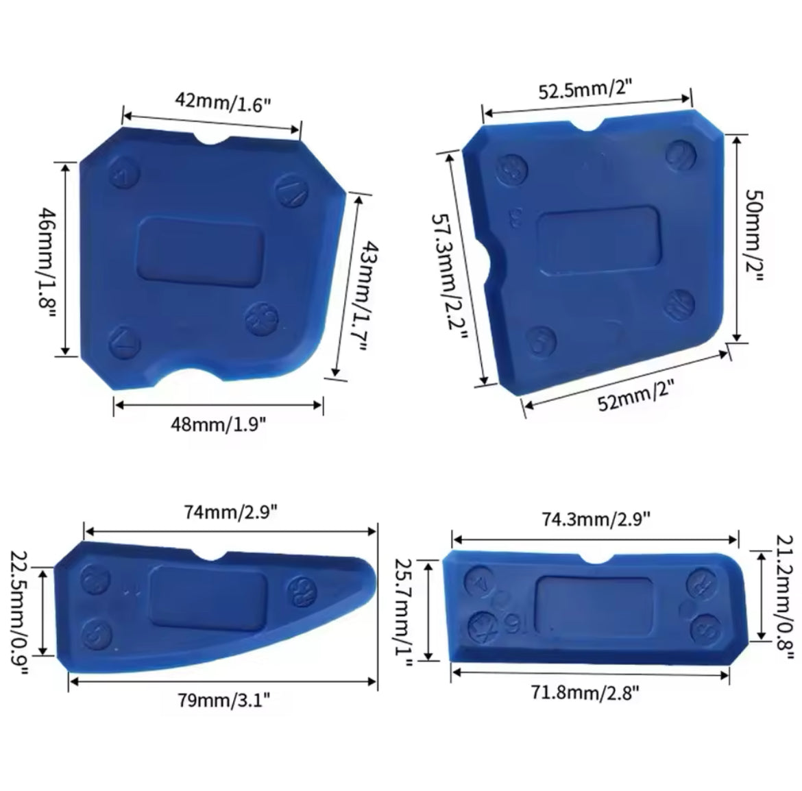 4 Pcs Silicone Caulking Tool Set - Versatile, Easy Clean-up, & Professional Sealant Spreading