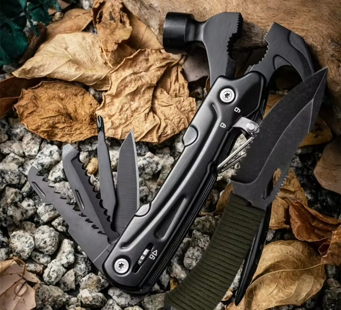 Multi-Tool Hammer, 7-in-1 Stainless Steel Multi-Tool, Foldable Heavy Duty